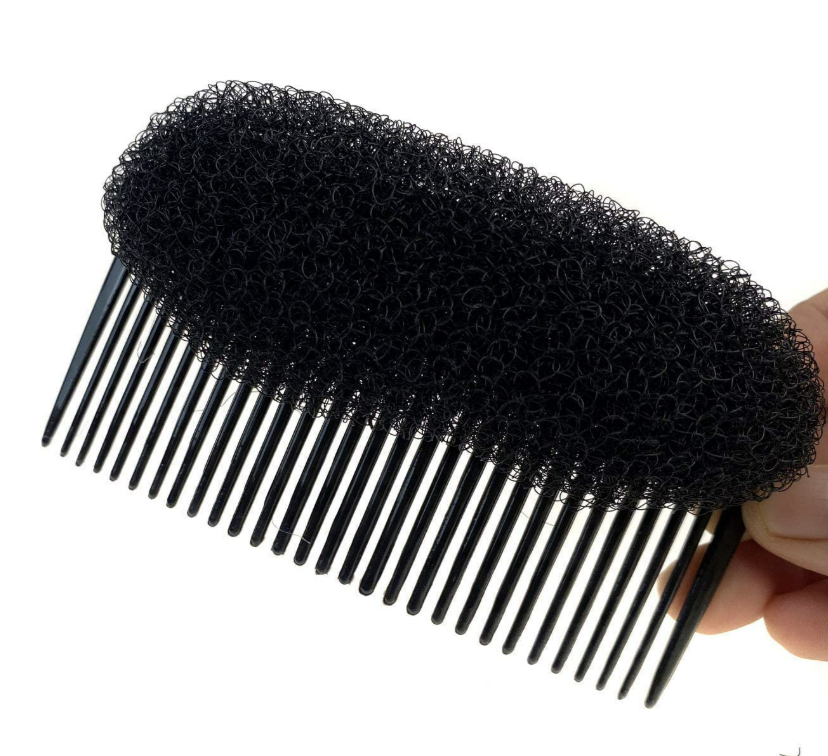 Set Of 2 Volumizer Puff Donut With Comb For Girls And Womans hair styling tool