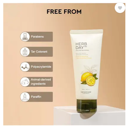 The Face Shop Herb Day Master Blending Foaming Cleanser β Lemon (100ml)