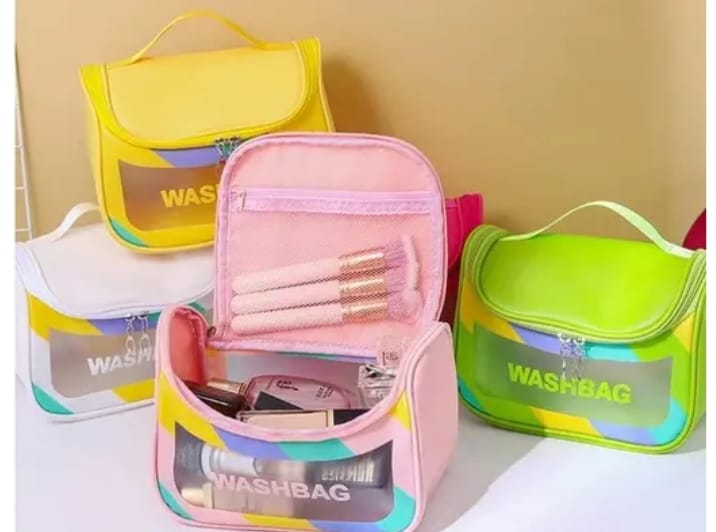 Travel Makeup Bag Leather Cosmetic Organizer for Women and Girls