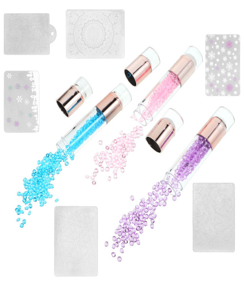 Nail Art Stamping Kit FOR ALL TYPES OF NAILS