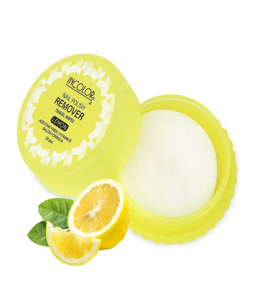 INCOLOR NAIL POLISH REMOVER TRAVEL WIPES PACK OF 6 PCS