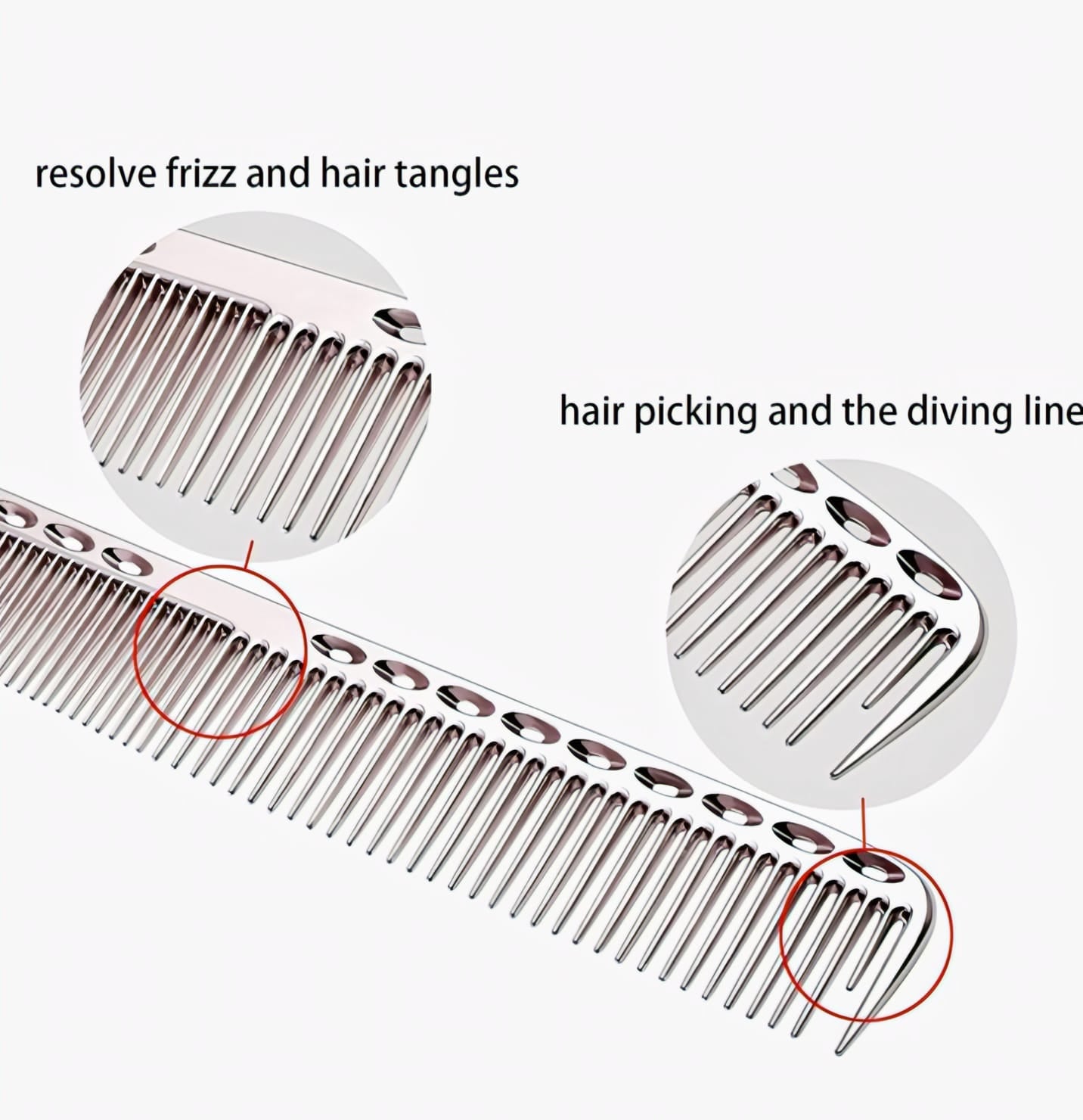 Stainless Steel Hair Comb Metal Comb