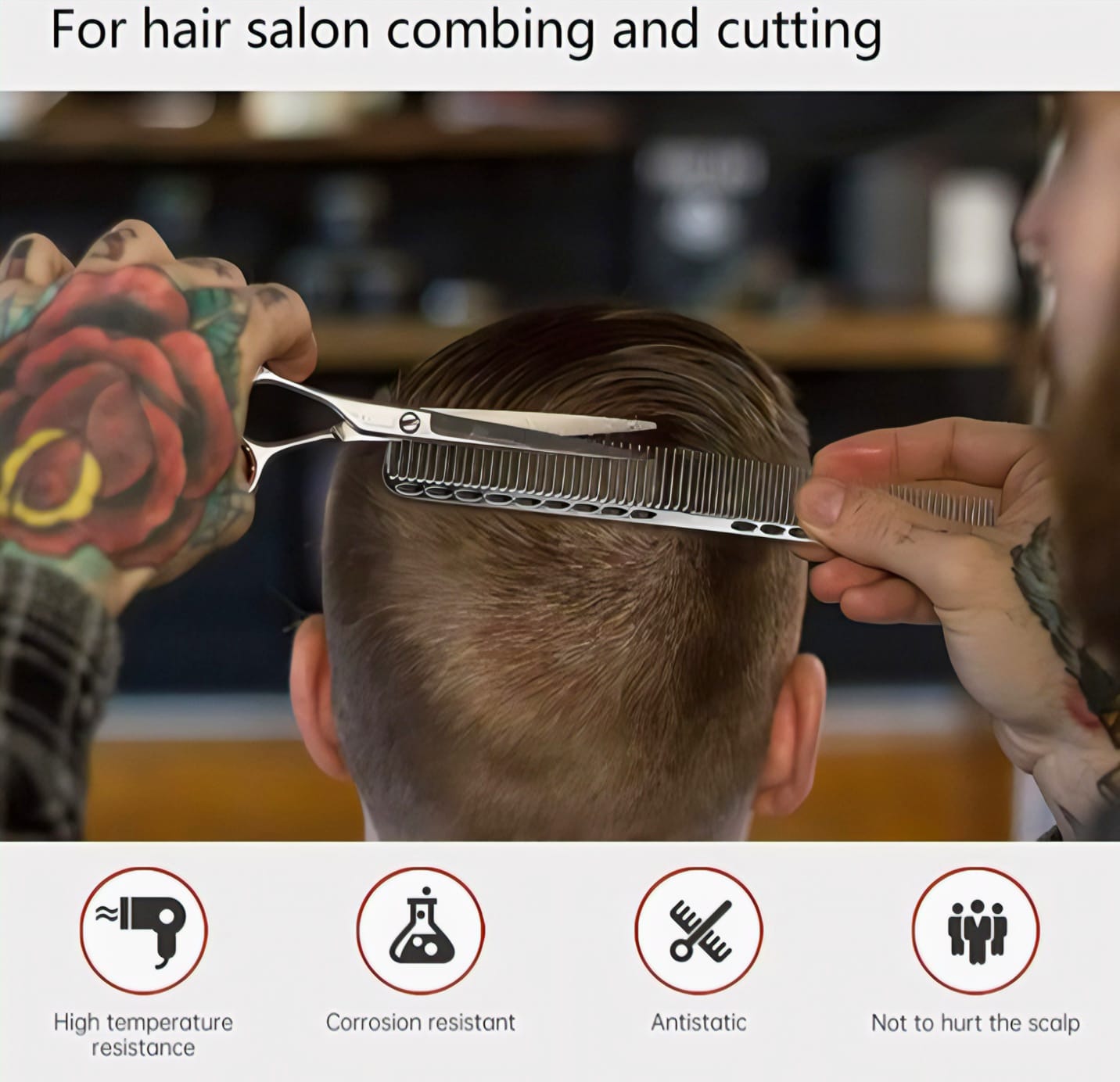Stainless Steel Hair Comb Metal Comb