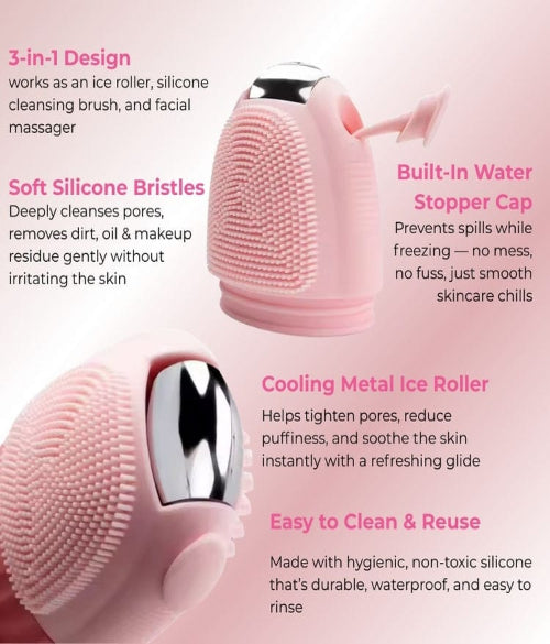 Ice Roller with Scrubber for Face
