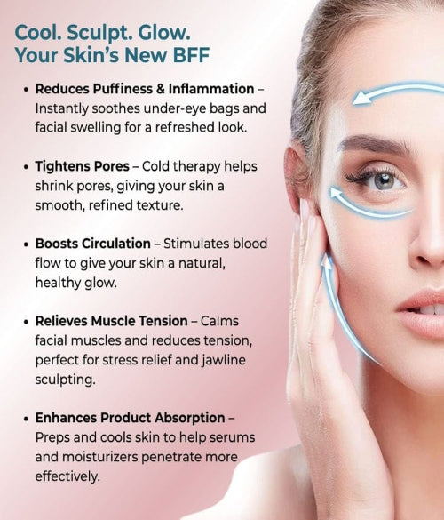 Ice Roller with Scrubber for Face