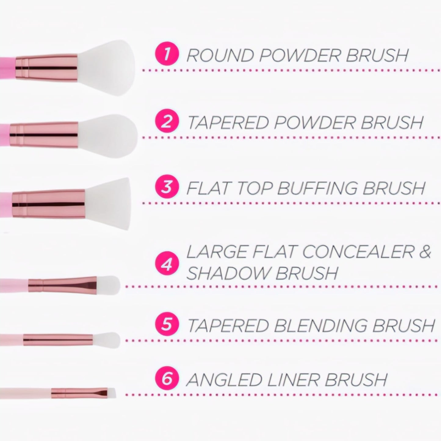 Bh Cosmetics Mini Pink Perfection Brush Set