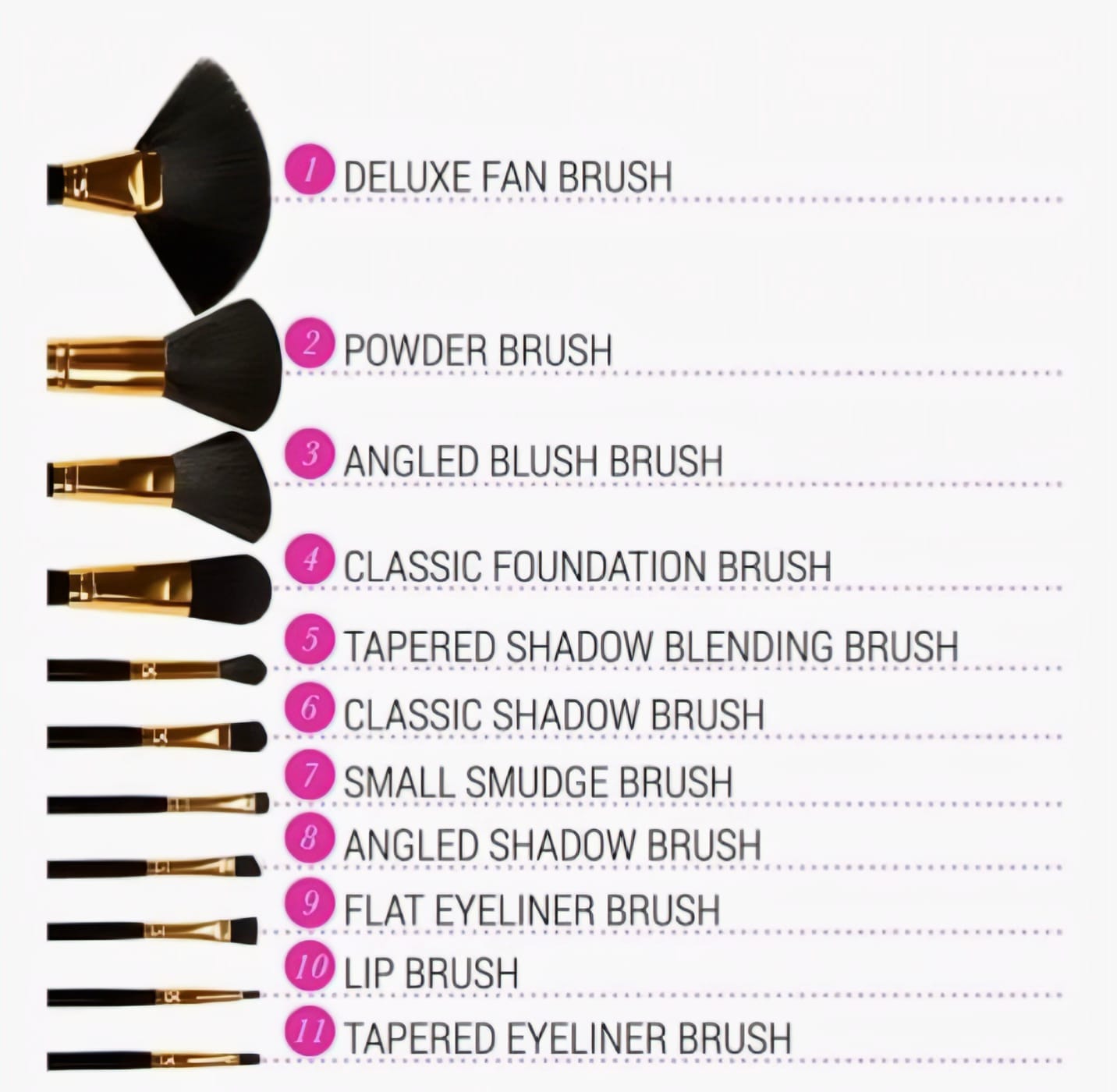 Bh Cosmetics Dot Collection - 11 Piece Brush Set