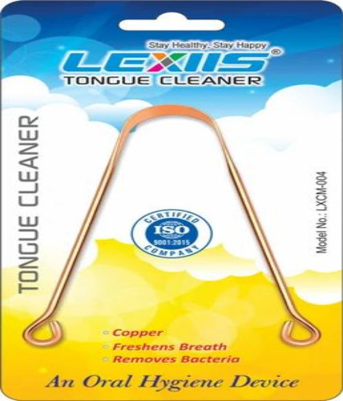 LEXIIS Copper Tongue Cleaner (Pack of 1 Pcs)