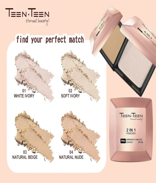TEEN.TEEN 2-in-1 Powder PRO Airbrush Flawless Full Coverage Compact