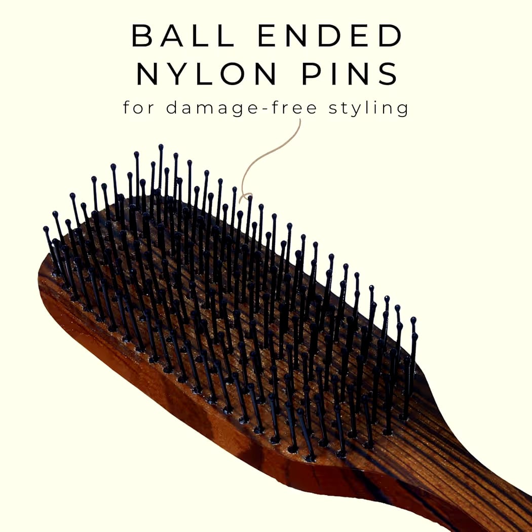 SCARLET LINE LARGE PADDLE HAIR BRUSH WITH MIRROR