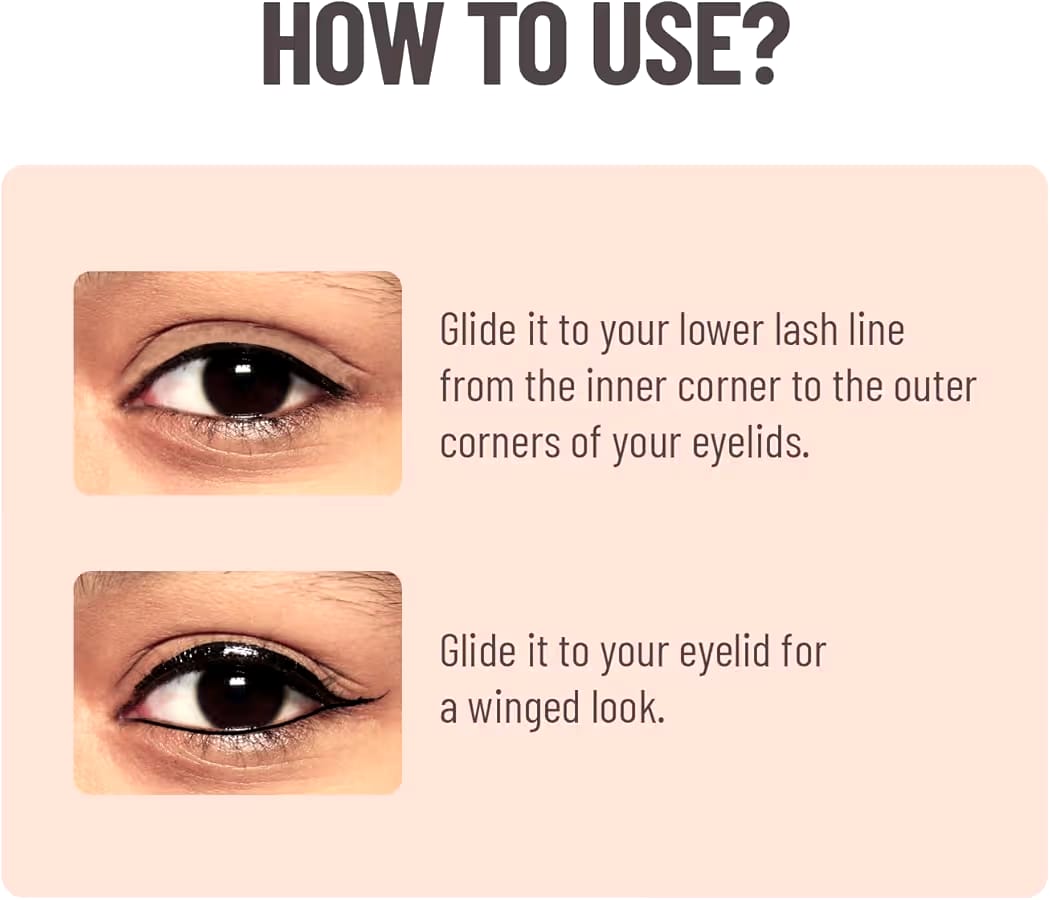 Swiss Beauty Kohl Kajal SB-E1 β Intense Black Eye Look
