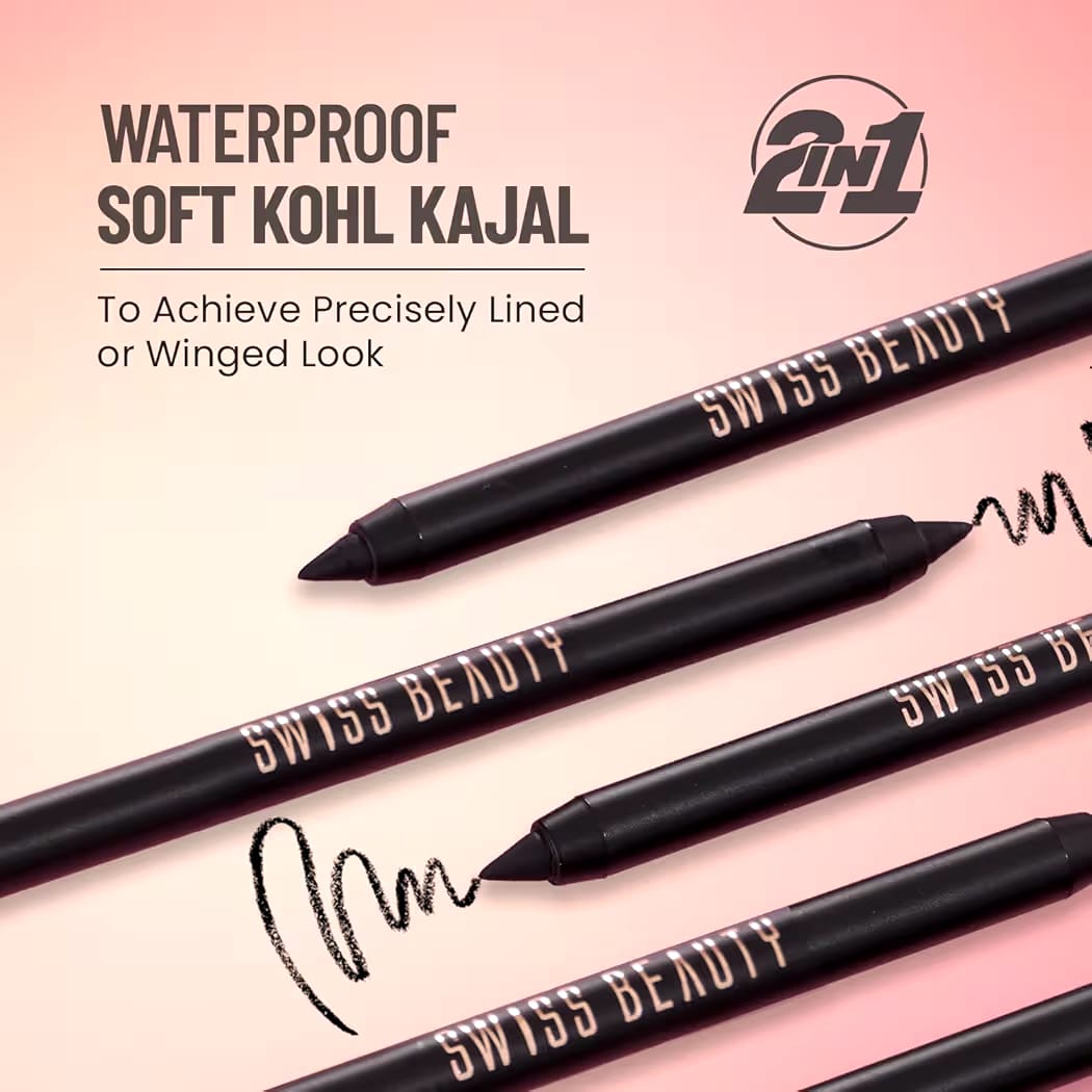 Swiss Beauty Kohl Kajal SB-E1 β Intense Black Eye Look