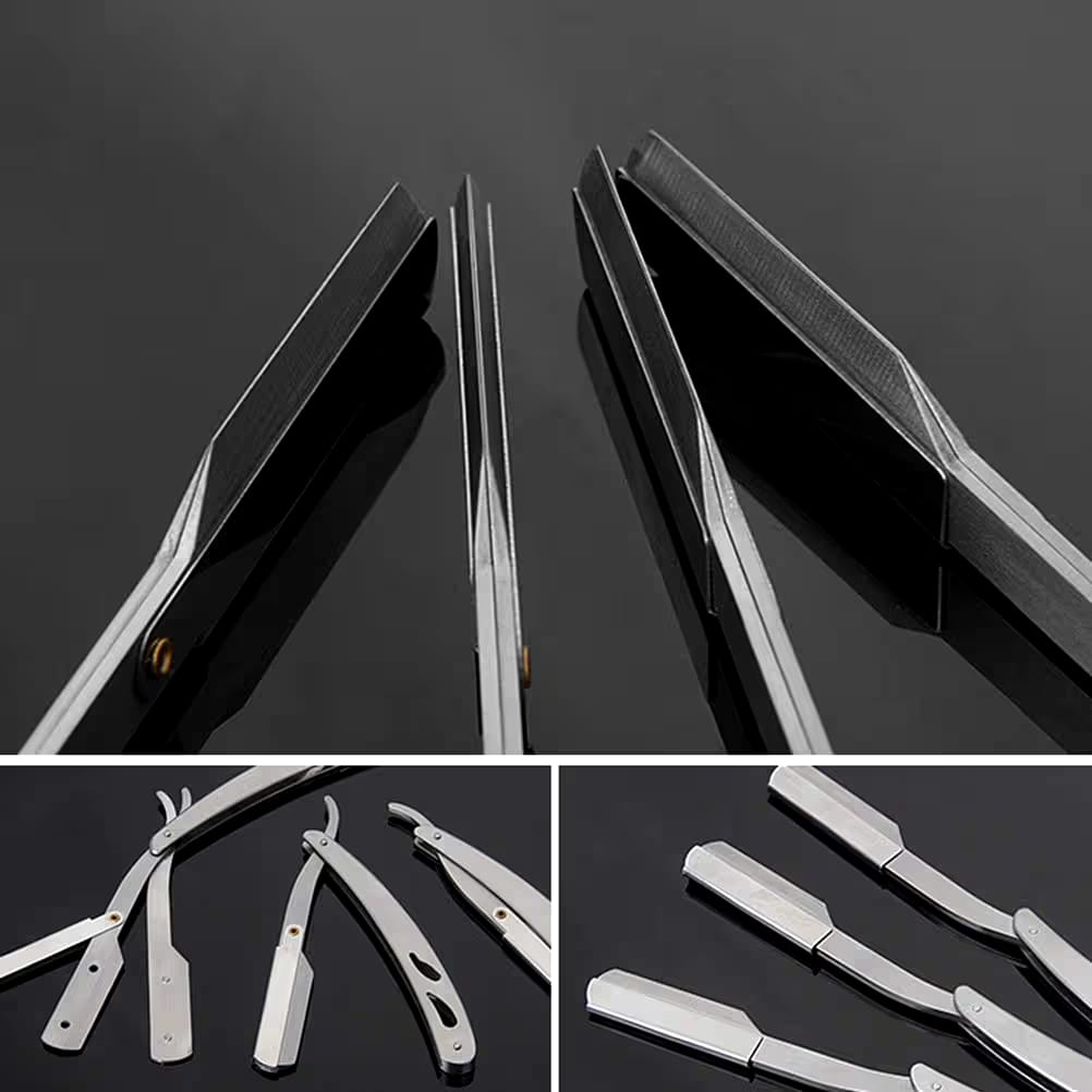 USTRA Stainless Steel Folding Straight Edge Safety Razor