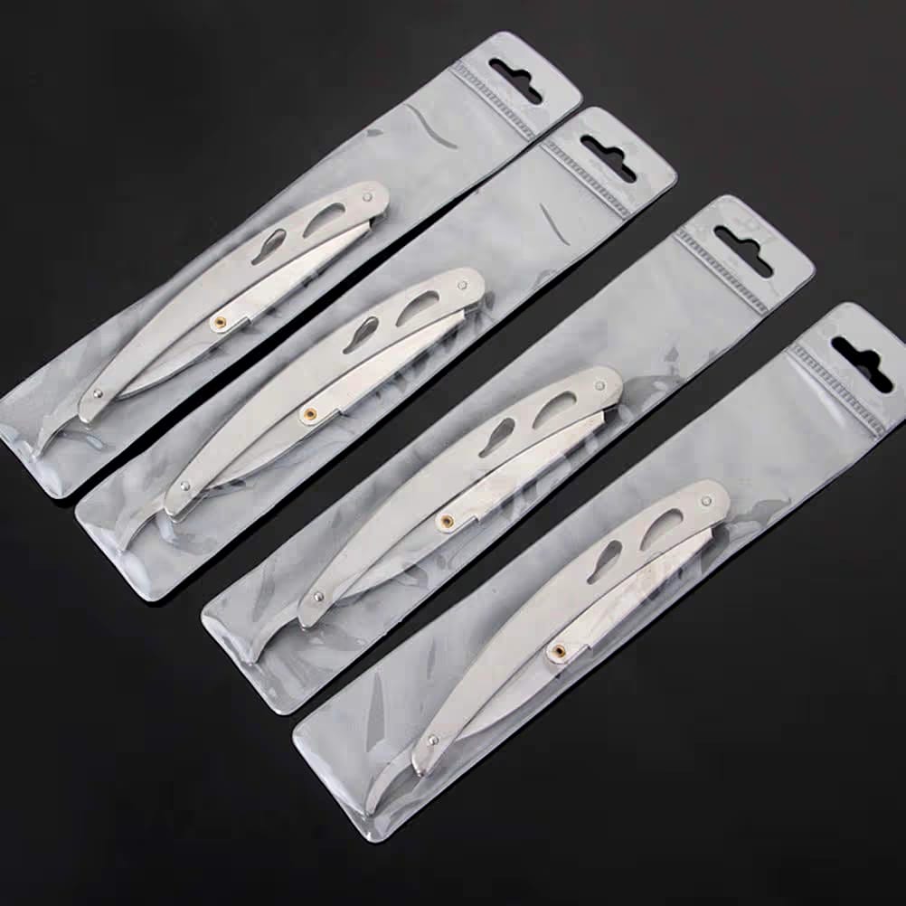 USTRA Stainless Steel Folding Straight Edge Safety Razor