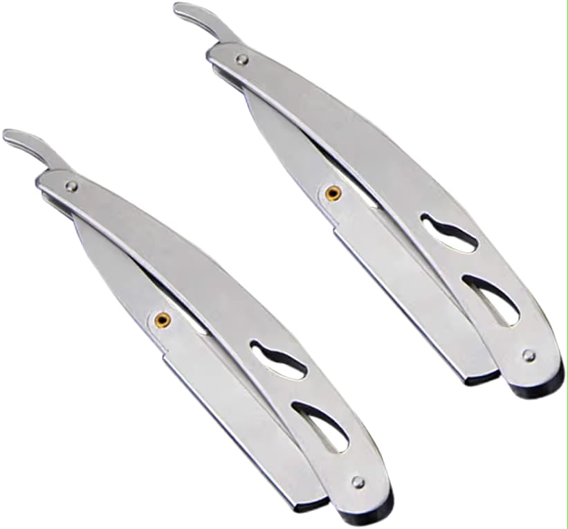 USTRA Stainless Steel Folding Straight Edge Safety Razor