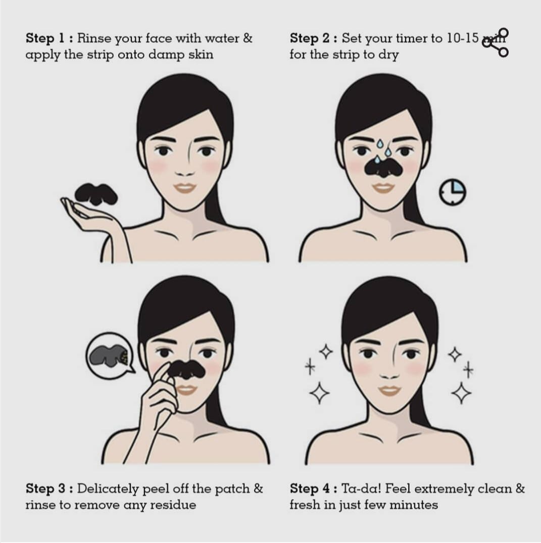 MISS CLAIRE PORE PURIFYING BLACK CHARCOAL NOSE STRIPS