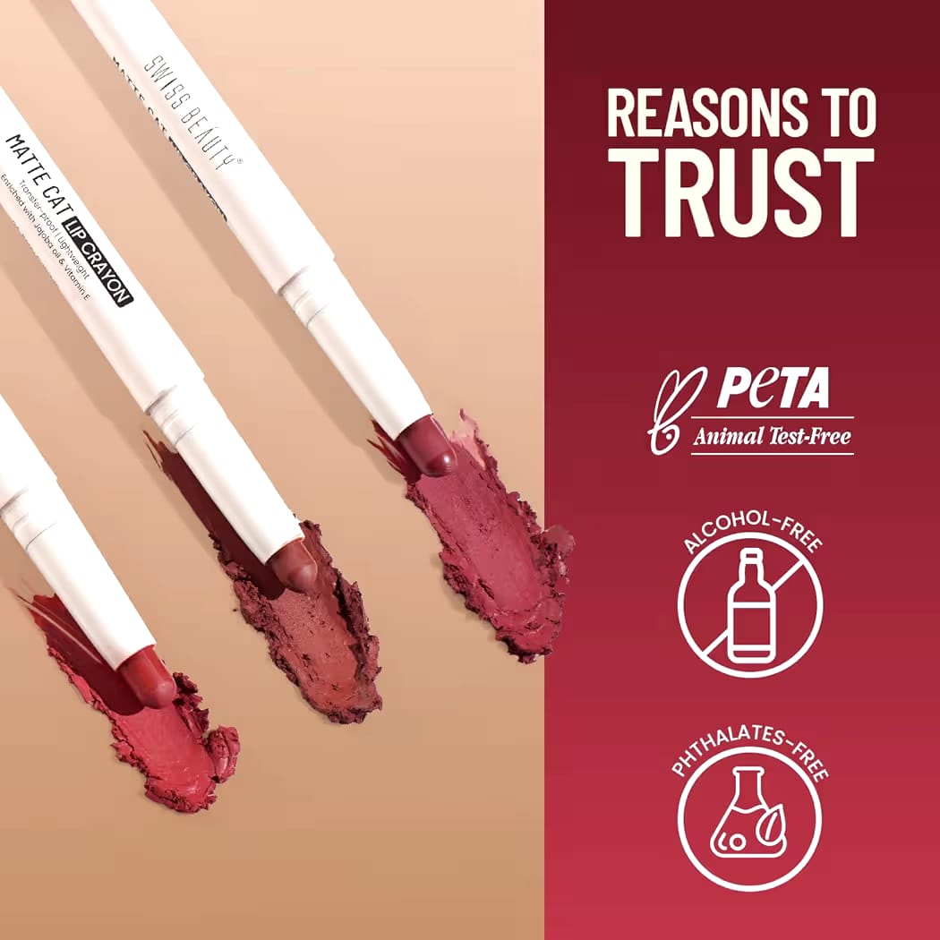 SWISS BEAUTY MATTE CAT LIP CRAYON LIPSTICK SB215