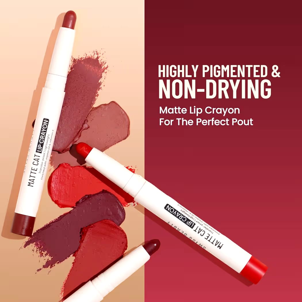 SWISS BEAUTY MATTE CAT LIP CRAYON LIPSTICK SB215