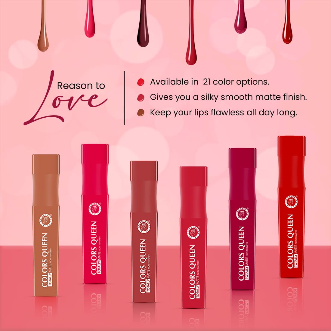 COLORS QUEEN TOTALLY MATTE NON TRANSFER LIQUID LIPSTICK NTG23