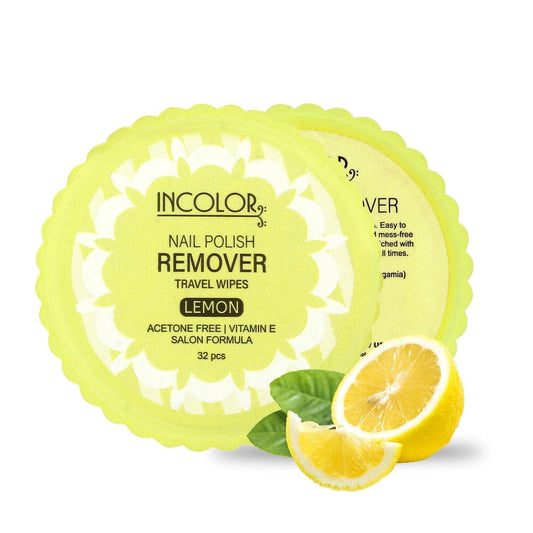 INCOLOR NAIL POLISH REMOVER TRAVEL WIPES PACK OF 6 PCS