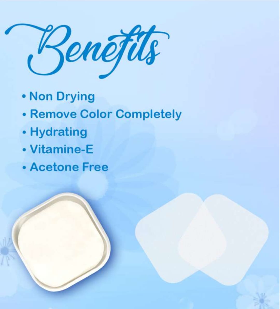 HALF 'N' HALF SET OF 6 NAIL POLISH REMOVER WIPES