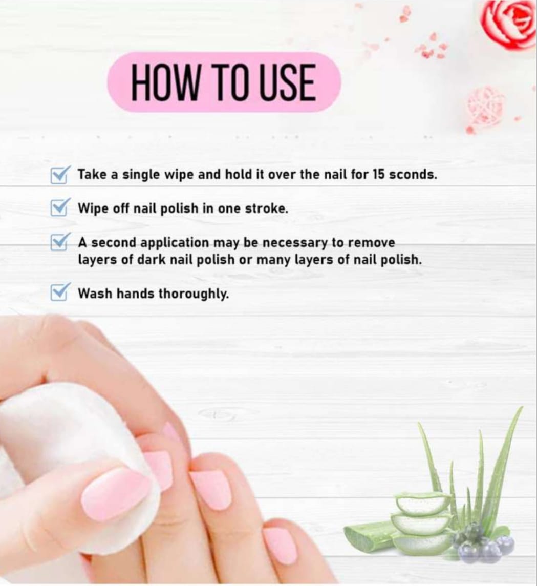 HALF 'N' HALF SET OF 6 NAIL POLISH REMOVER WIPES