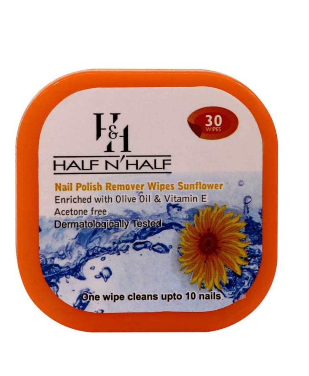 HALF 'N' HALF SET OF 6 NAIL POLISH REMOVER WIPES