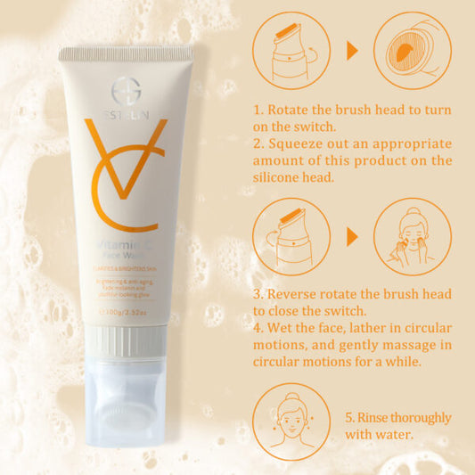 ESTELIN VC VITAMIN C FACE WASH CLARIFIES & BRIGHTENS SKIN