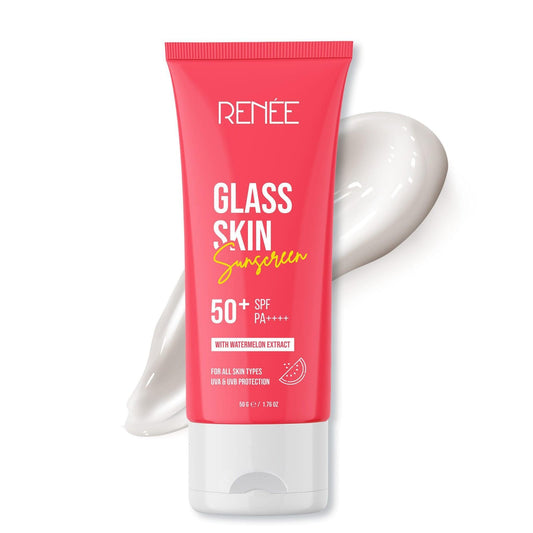 RENEE Glass Skin Sunscreen, SPF 50+ PA++++, Watermelon Extract, All Skin Types, 50g