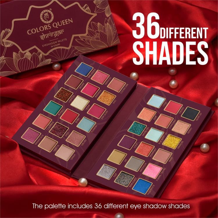 COLORS QUEEN SHRINGAR EYESHADOW PALETTE 36 COLORS