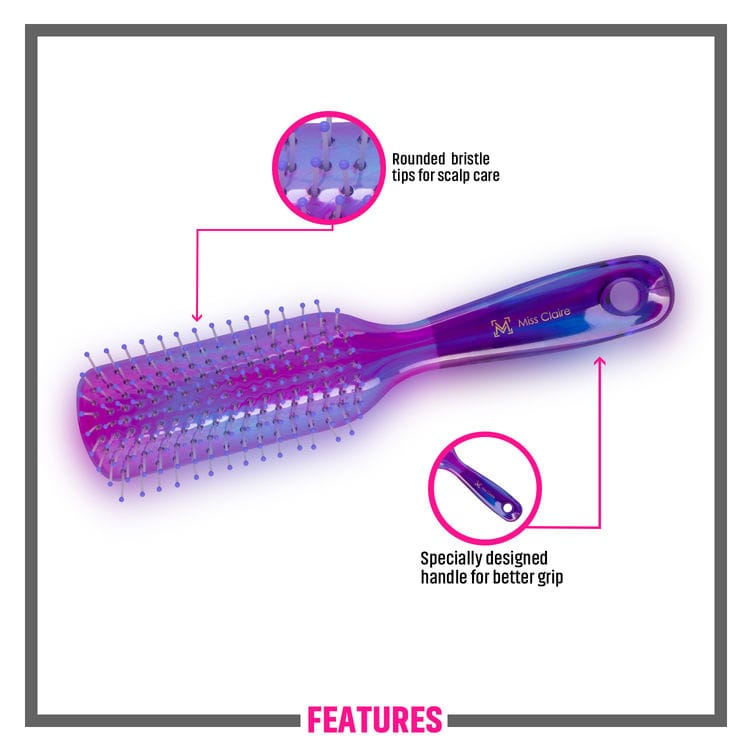 MISS CLAIRE FLAT HAIR BRUSH PURPLE