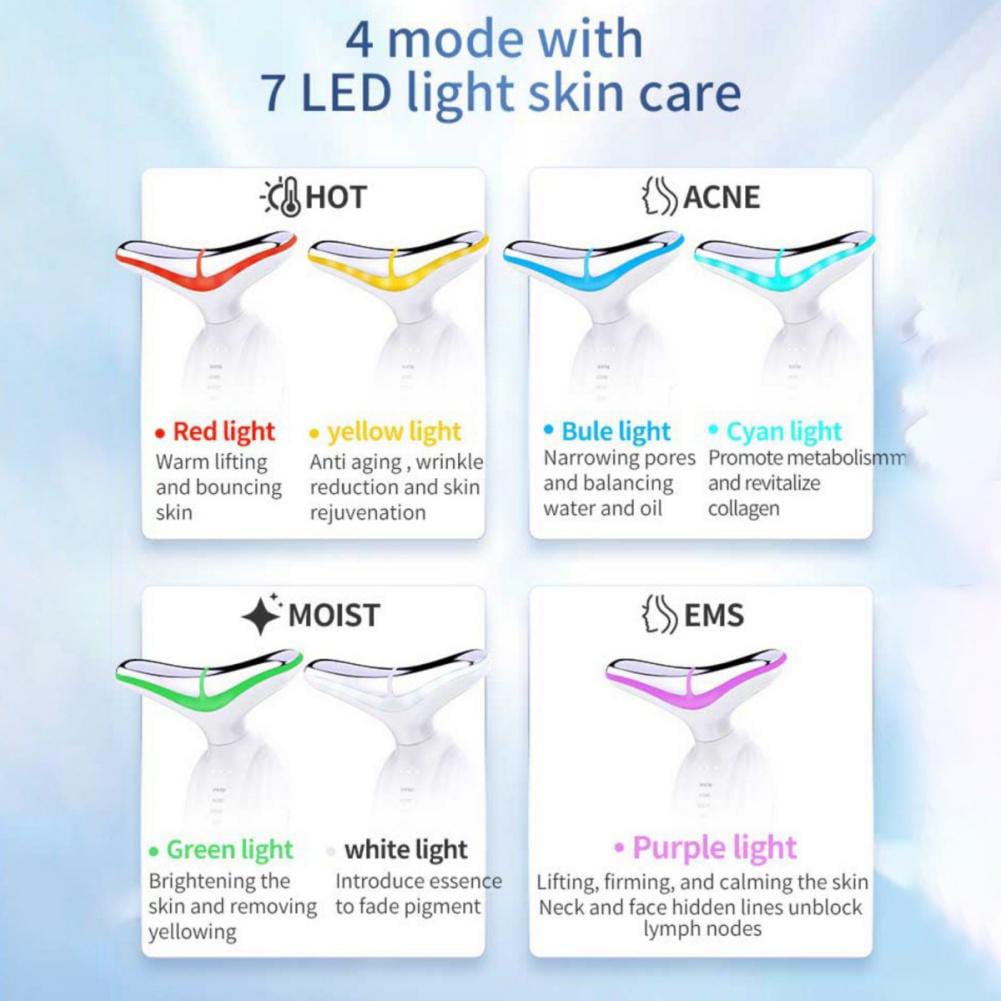 EMS BIPOLAR LED LIGHT BEAUTY NECK MASSAGER