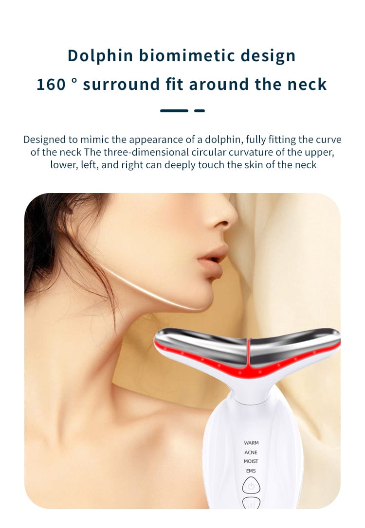 EMS BIPOLAR LED LIGHT BEAUTY NECK MASSAGER