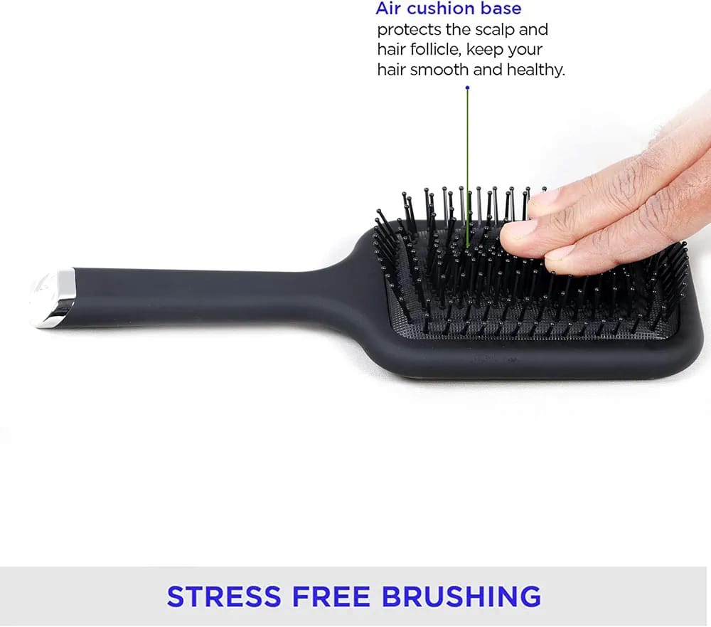 BLACK RECTANGULAR PADDLE HAIR BRUSH FOR MAN & WOMEN