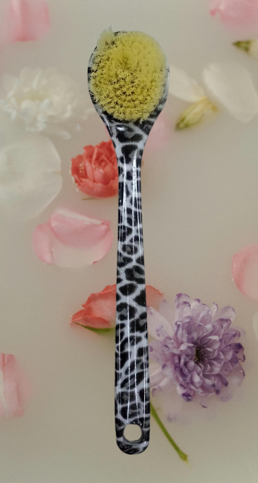 Body Bath Brush with Bristles & Loofah – Dual-Sided Shower Scrubber