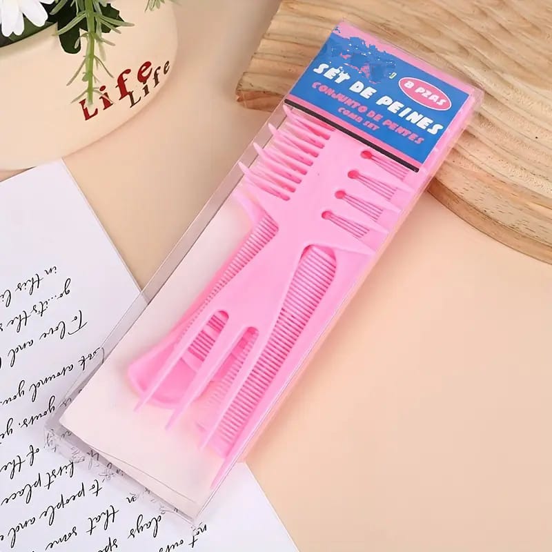 Hair Brush Set: 8 PCS Anti-Static Hair Styling Combs for Men Women Salon & Home