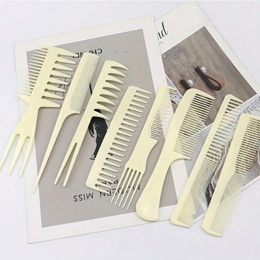 Hair Brush Set: 8 PCS Anti-Static Hair Styling Combs for Men Women Salon & Home