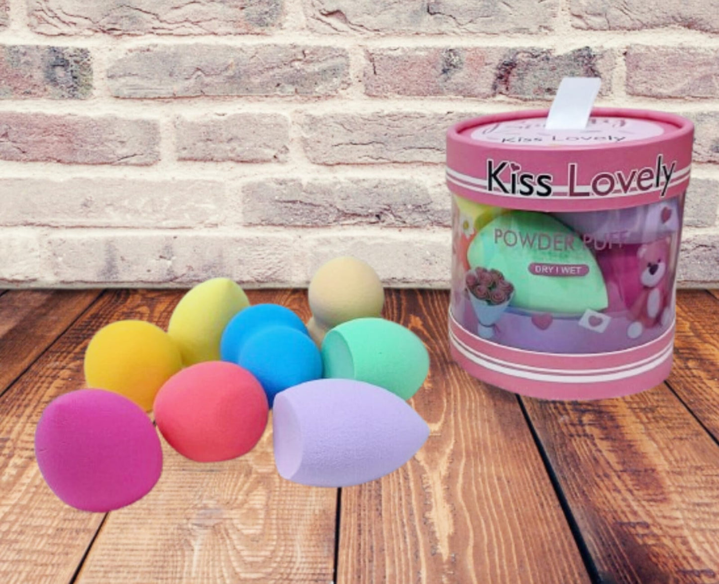 Kiss Lovely Powder Puff β Pack of 8 (Dry & Wet Use)