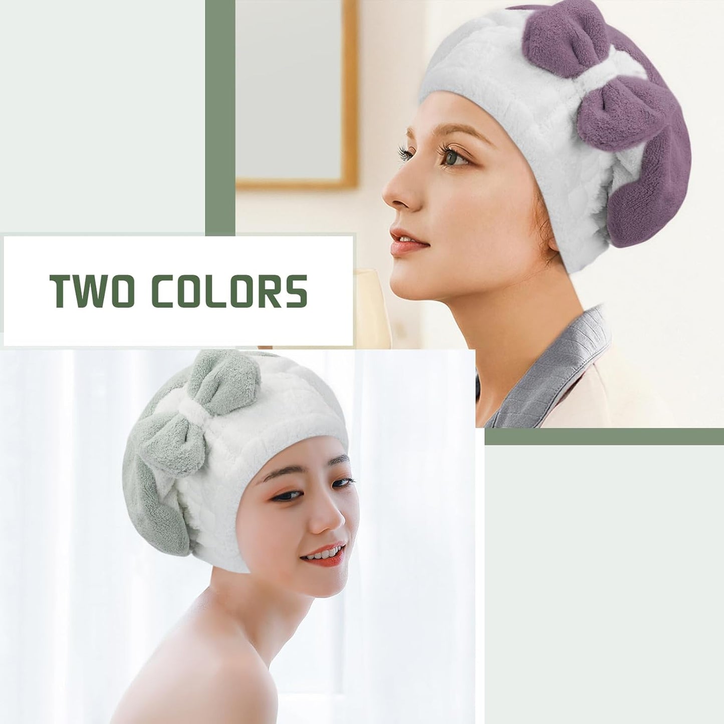 Super Absorbent Turban Hair Towel Cap