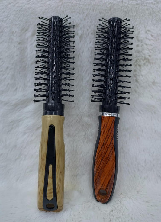 Wooden Handle Fiber Round Hair Care Brush – Small Size