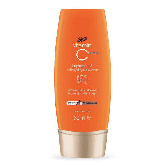 Boots Vitamin C Brightening & Anti-Ageing Sunscreen SPF 50+ 30ml