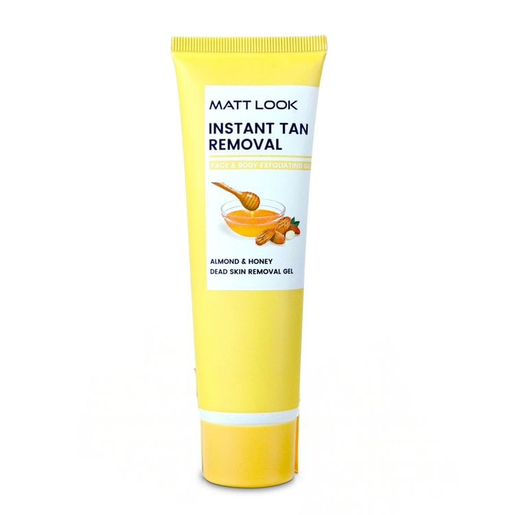 Matt Look Instant Tan Removal With Almond & Honey Dead Skin Removal Gel