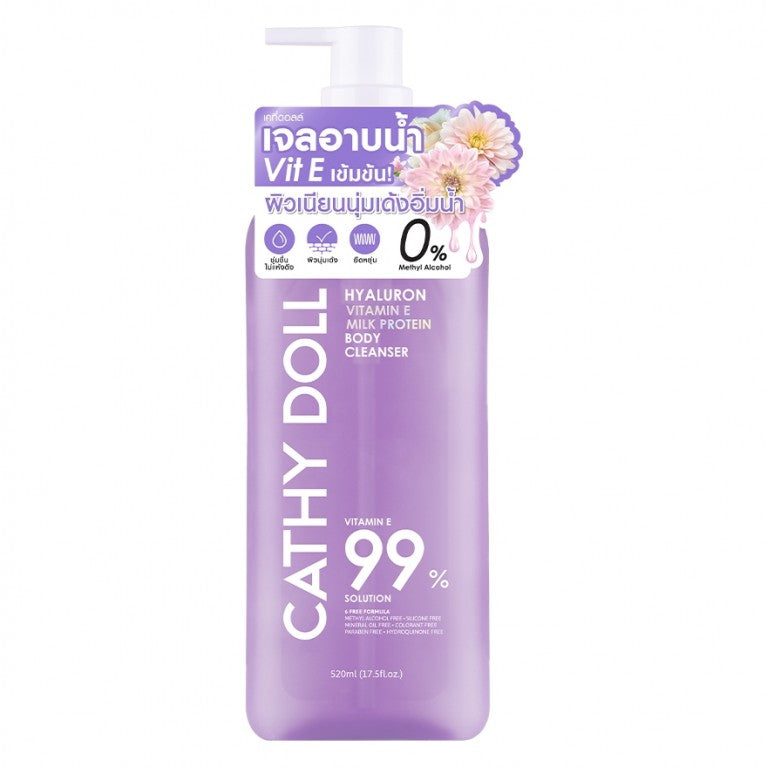Cathy Doll Hyaluronic Vitamin E Milk Protein Body Cleanser 520ml