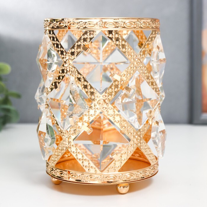 Makeup Storage Holder in Cross Diamond Design