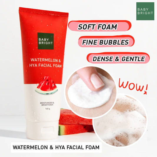 BABY BRIGHT WATERMELON & HYA FACIAL FOAM 160g