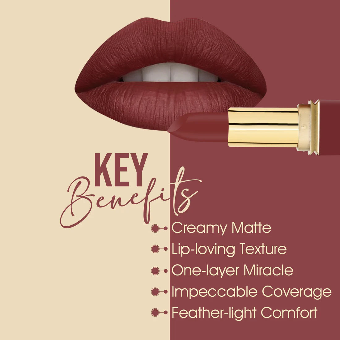 Colors Queen Nude It Creamy Matte Long Lasting Lipstick