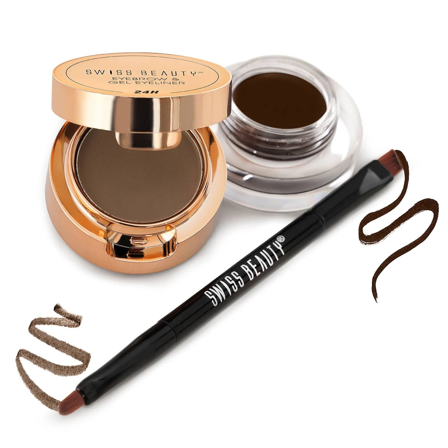 SWISS BEAUTY EYEBROW & GEL EYELINER 2IN1