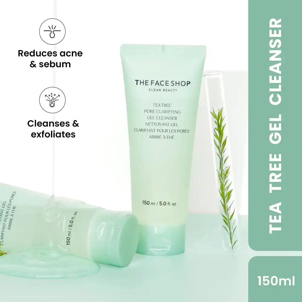 The Face Shop Tea Tree Pore Clarifying Gel Cleanser (150ml)