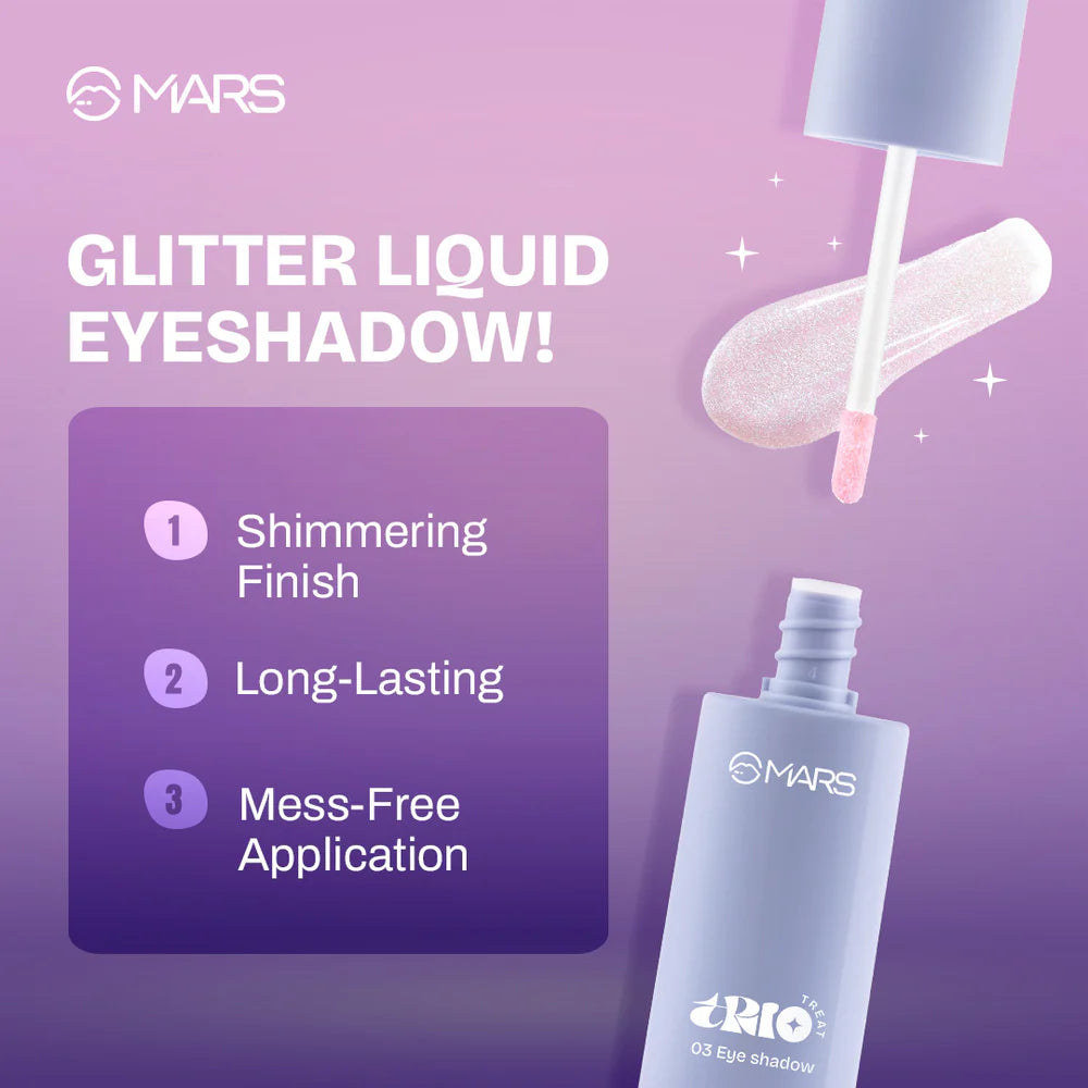 MARS TRIO Treat 3-IN-1 Eye Makeup Kit with Eyeliner, Mascara & Eyeshadow