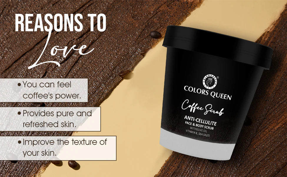COLORS QUEEN COFFEE SCRUB ANTI CELLULITE FACE & BODY SCRUB